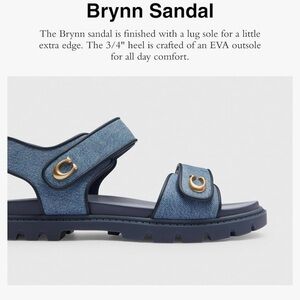COACH BRYNN DENIM SANDAL